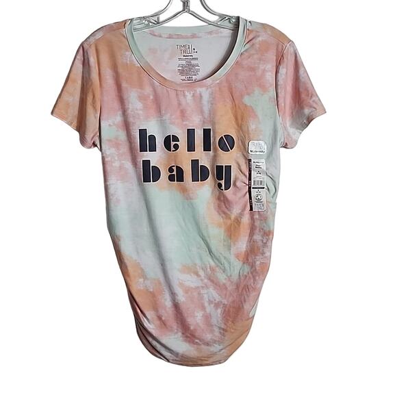 Time and Tru Multi Color Hello Baby Tee, Small, NWT - Picture 1 of 6